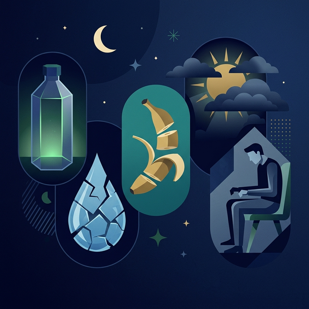 Causas de calambres nocturnos: déficit de magnesio, deshidratación, electrolitos y vitamina D