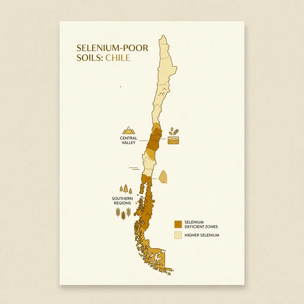 Mapa conceptual de las funciones del selenio: tiroides, glutatión, inmunidad y protección celular