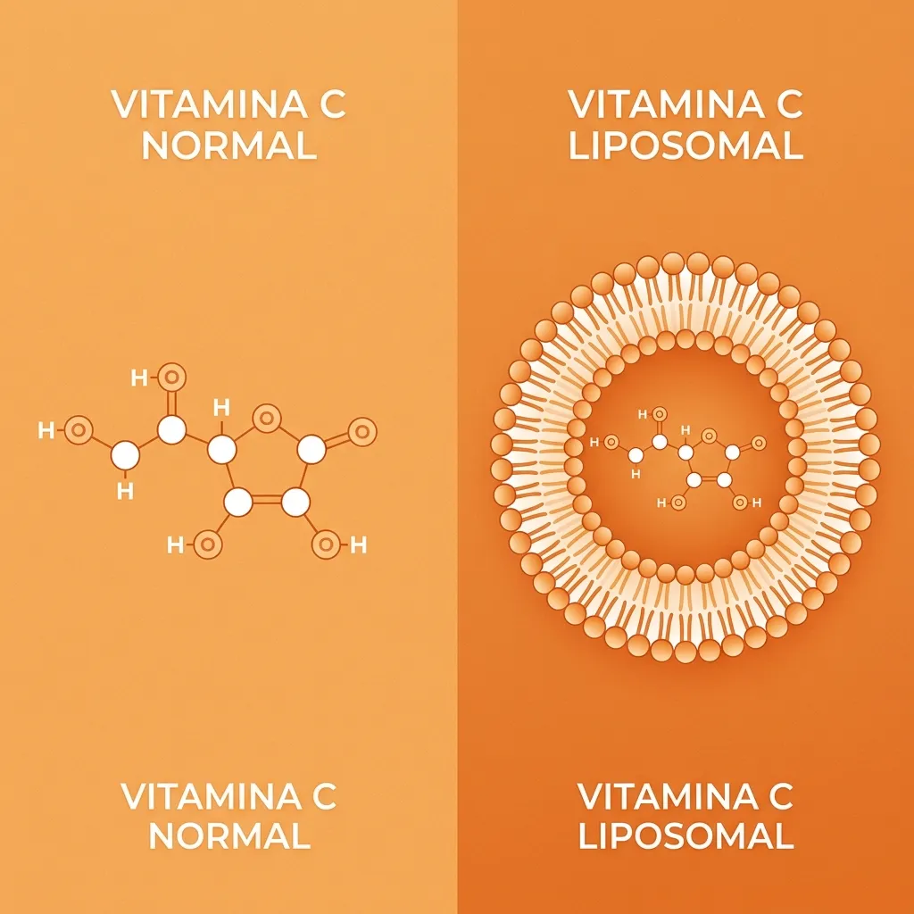 Glándula suprarrenal consumiendo vitamina C durante estrés crónico mostrando la depleción acelerada del nutriente